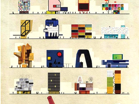  装饰画抽象画挂画拼贴风插画风漫画风儿童画壁画墙画 