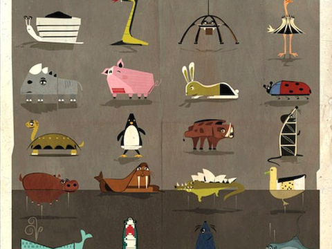  装饰画抽象画挂画拼贴风插画风漫画风儿童画壁画墙画 