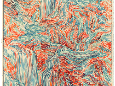  装饰画抽象画挂画拼贴风插画风漫画风儿童画壁画 