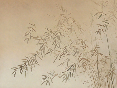 意境竹林 禅意竹林 杜邦纸 竹影