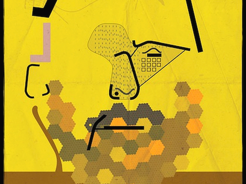  装饰画抽象画挂画拼贴风插画风漫画风儿童画壁画墙画 