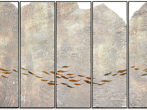  装饰画抽象画挂画拼贴风插画风漫画风儿童画壁画 