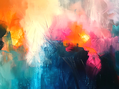  装饰画抽象画挂画拼贴风插画风漫画风儿童画壁画 