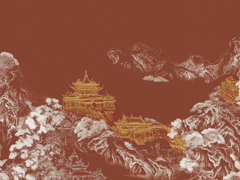  装饰画抽象画挂画拼贴风插画风漫画风儿童画壁画 