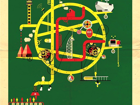  装饰画抽象画挂画拼贴风插画风漫画风儿童画壁画墙画 