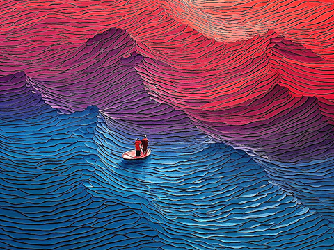 装饰画抽象画挂画拼贴风插画风漫画风儿童画壁画