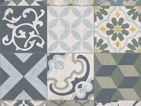  复古小众花砖 