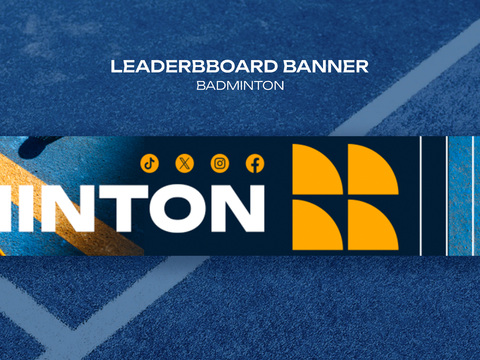 体育运动锻炼身体羽毛球主题促销宣传活动海报6