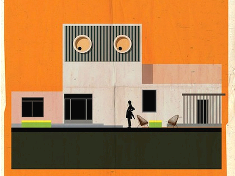  装饰画抽象画挂画拼贴风插画风漫画风儿童画墙画壁画 