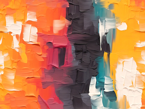  装饰画抽象画挂画拼贴风插画风漫画风儿童画壁画墙画 