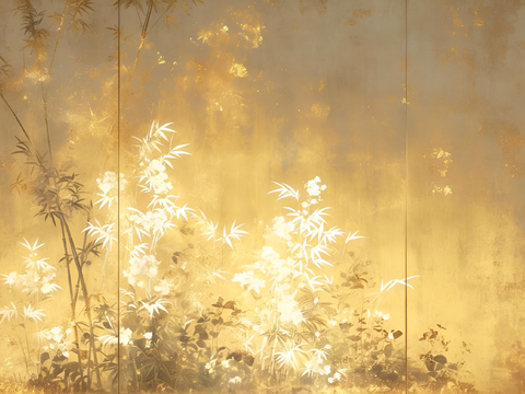 新中式中式壁画 竹林竹子画