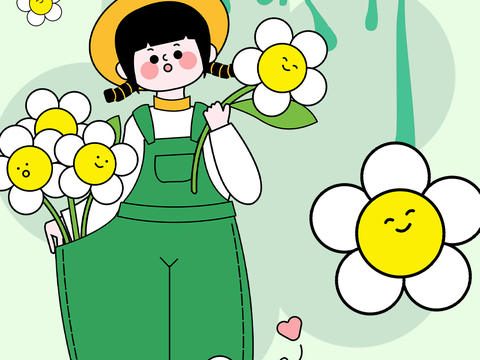 创意卡通春季露营活动海报广告2 (2)