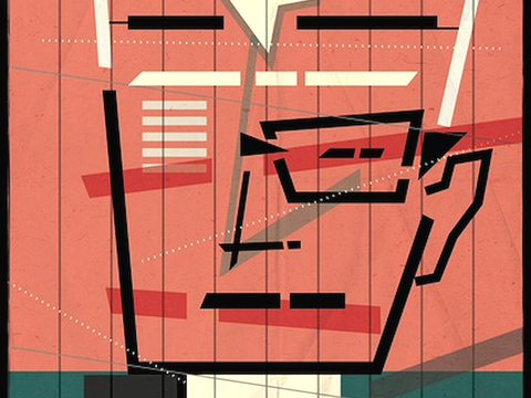  装饰画抽象画挂画拼贴风插画风漫画风儿童画壁画墙画 