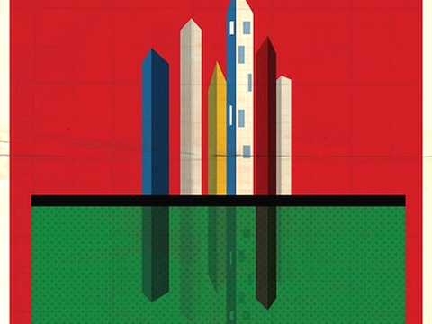  装饰画抽象画挂画拼贴风插画风漫画风儿童画墙画壁画 