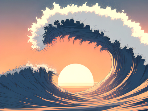  装饰画抽象画挂画拼贴风插画风漫画风儿童画壁画墙画 