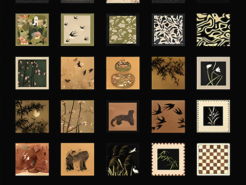  装饰画抽象画挂画拼贴风插画风漫画风儿童画墙画壁画 