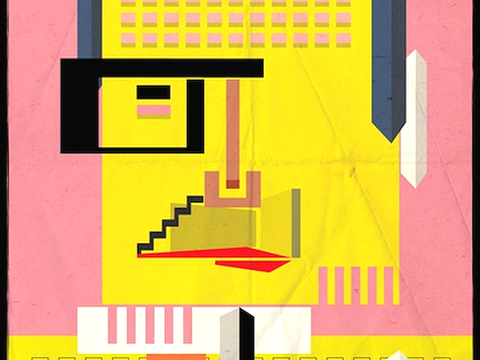  装饰画抽象画挂画拼贴风插画风漫画风儿童画壁画墙画 