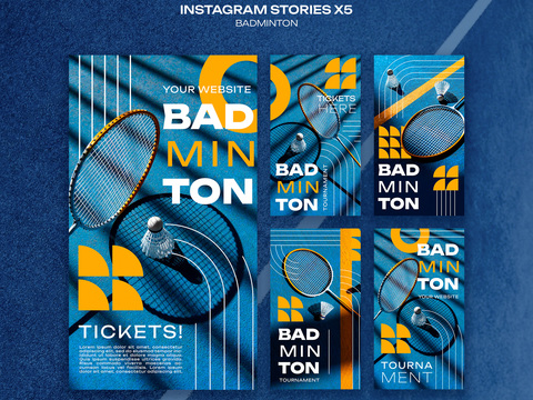 体育运动锻炼身体羽毛球主题促销宣传活动海报7