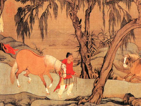 中式新中式挂画壁画字画山水花鸟背景墙壁纸装饰画油画