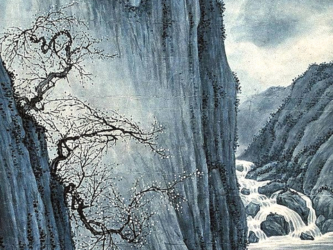 中式新中式挂画壁画字画山水花鸟背景墙壁纸装饰画油画