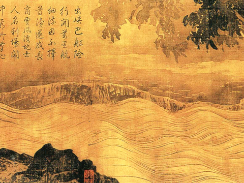 中式新中式挂画壁画字画山水花鸟背景墙壁纸装饰画油画