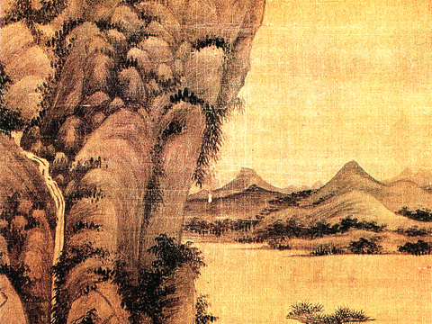 中式新中式挂画壁画字画山水花鸟背景墙壁纸装饰画油画