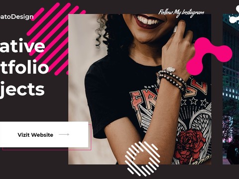 孟菲斯图文排版时尚创意广告海报2