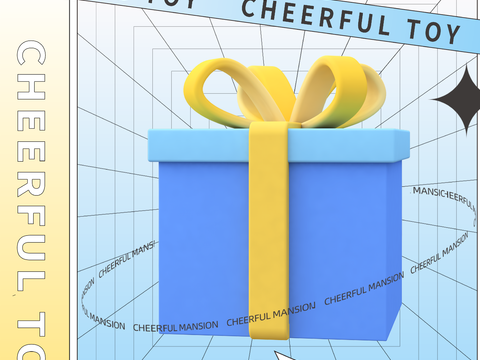 时尚创意卡通酸性盲盒海报广告86