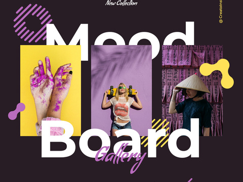 孟菲斯图文排版时尚创意广告海报28