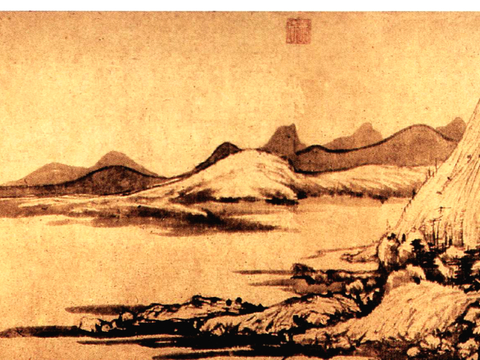  中式新中式挂画壁画字画山水花鸟背景墙壁纸装饰画油画 