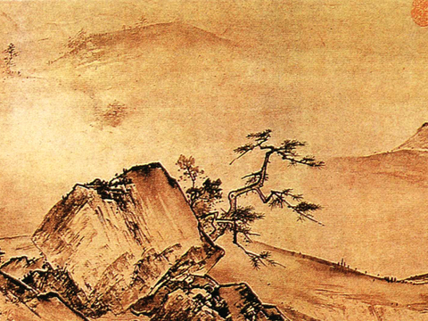 中式新中式挂画壁画字画山水花鸟背景墙壁纸装饰画油画
