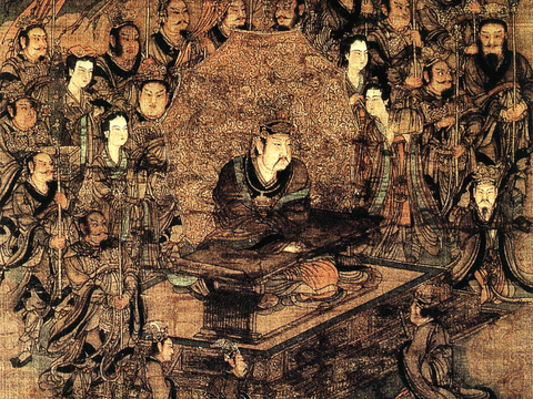 中式新中式挂画壁画字画山水花鸟背景墙壁纸装饰画油画