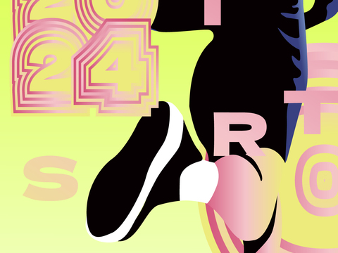 手绘潮流孟菲斯弥散创意城市马拉松系列运动健身跑步系列海报3