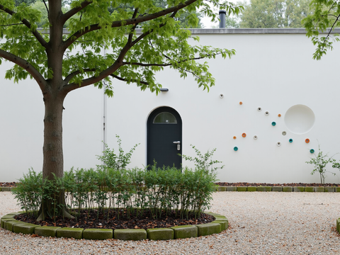 别墅庭院外景 一楼小院 院子