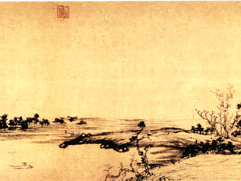 中式新中式挂画壁画字画山水花鸟背景墙壁纸装饰画油画