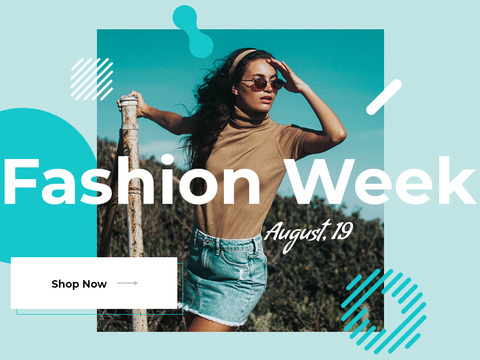 孟菲斯图文排版时尚创意广告海报7