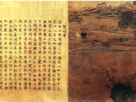 中式新中式挂画壁画字画山水花鸟背景墙壁纸装饰画油画