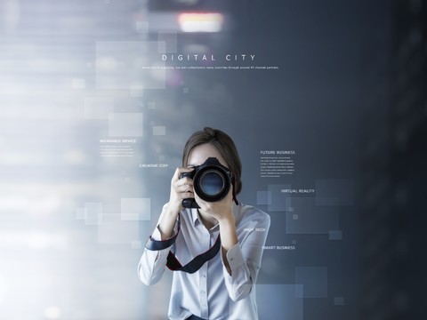  科技感人工智能智能科技识别广告海报15 