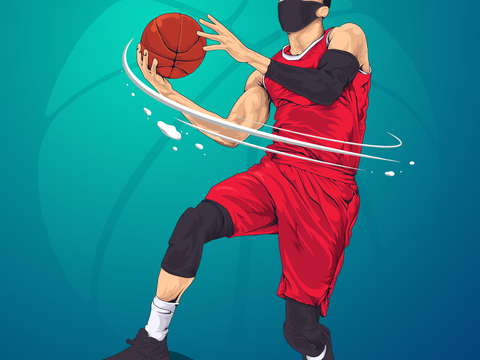  篮球运动创意广告海报75 