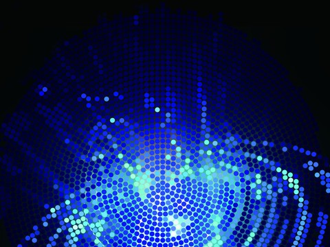  蓝色炫酷光效背景广告38 