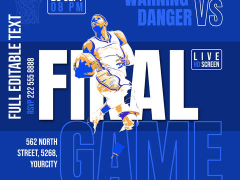  篮球运动创意广告海报85 