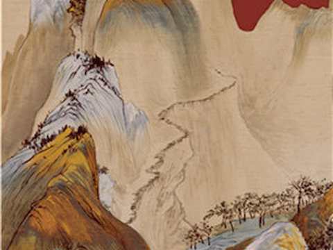  中式新中式挂画壁画字画山水花鸟背景墙壁纸装饰画油画 