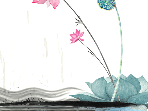  中式新中式挂画壁画字画山水花鸟背景墙壁纸装饰画油画 