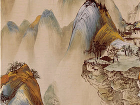  中式新中式挂画壁画字画山水花鸟背景墙壁纸装饰画油画 