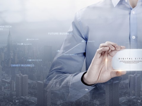  科技感人工智能智能科技识别广告海报13 