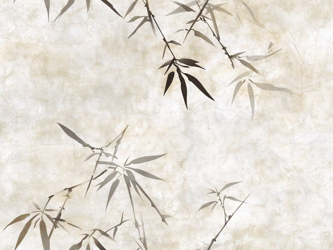 禅意意境竹林 禅意竹林 杜邦纸 竹林装饰画 古画