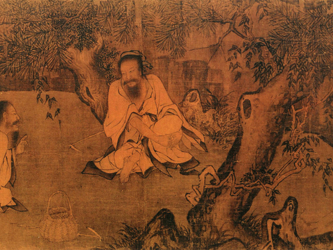  中式新中式挂画壁画字画山水花鸟背景墙壁纸装饰画油画 