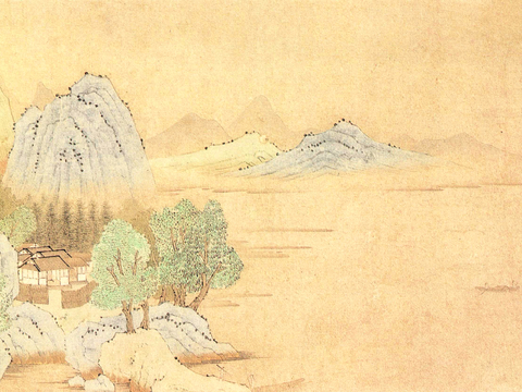  中式新中式挂画壁画字画山水花鸟背景墙壁纸装饰画油画 