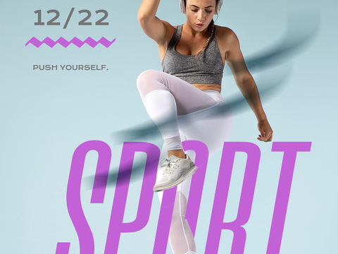 时尚创意运动健身广告海报12