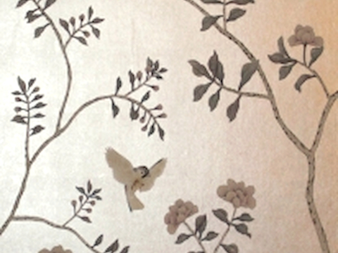  中式新中式挂画壁画字画山水花鸟背景墙壁纸装饰画油画 